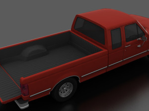 f-150 pickup 1992 supercab long box Model 3D