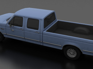 f-350 pickup 1992 crewcab 3D Model
