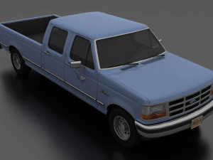 f-350 pickup 1992 crewcab 3D Model