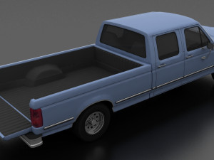 f-350 pickup 1992 crewcab 3D Model