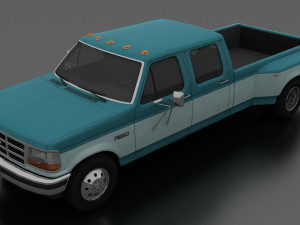 f-350 pickup 1992 crewcab drw Modello 3D