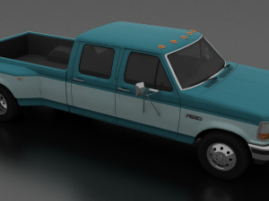 f-350 pickup 1992 crewcab drw Modèle 3D