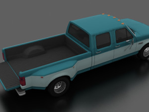 f-350 pickup 1992 crewcab drw Modèle 3D