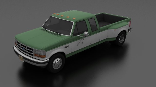 f-350 pickup 1992 supercab drw 3D मॉडल .c4d .max .obj .3ds .fbx .stl .blend