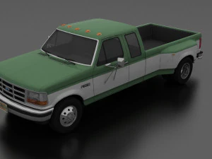 f-350 pickup 1992 supercab drw 3D Model