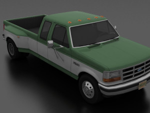 f-350 pickup 1992 supercab drw 3D मॉडल