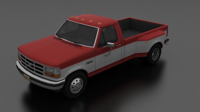 f-350 pickup 1992 drw regular cab Model 3D .c4d .max .obj .3ds .fbx .stl .blend 