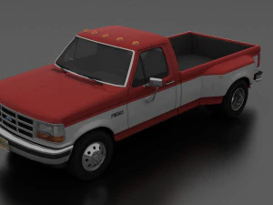 f-350 pickup 1992 drw regular cab 3D Model