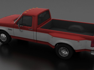 f-350 pickup 1992 drw regular cab Model 3D