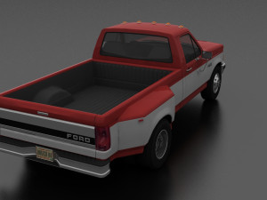 f-350 pickup 1992 drw regular cab Model 3D