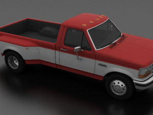 f-350 pickup 1992 drw regular cab Model 3D