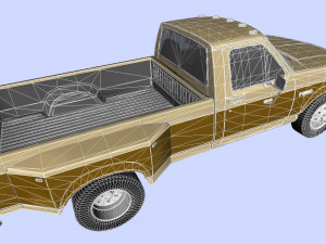 f-350 pickup 1992 drw regular cab Model 3D