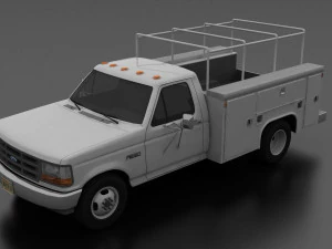 f-350 1992 drw 일반 택시 서비스 유틸리티 트럭 3D 모델