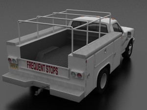 f-350 1992 drw regular cab service utility truck 3Dモデル