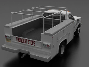 f-350 1992 drw regular cab service utility truck 3D Model