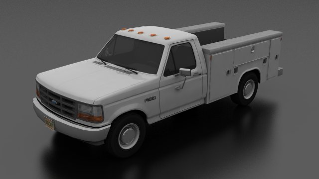 f 350 1992 service utility truck 3D Modell