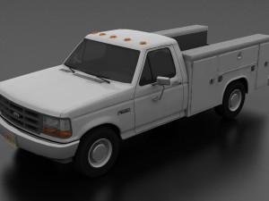 f-350 1992 service utility truck 3D Модель