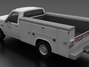 f-350 1992 service utility truck Modelo 3D