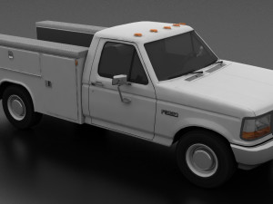 f-350 1992 service utility truck Modelo 3D