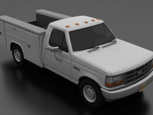 f-350 1992 service utility truck Modelo 3D