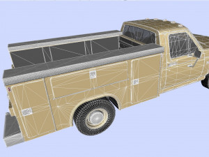 f-350 1992 service utility truck Modelo 3D