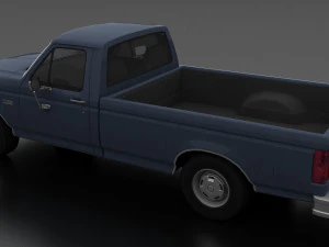 f-150 custom pickup regular cab 1987 3D Model
