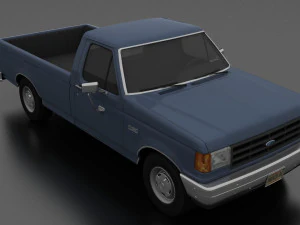 f-150 custom pickup regular cab 1987 3D Model