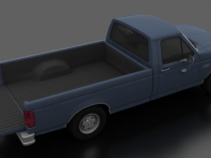f-150 custom pickup regular cab 1987 3D 模型