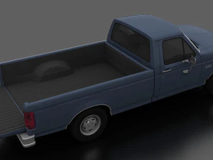 f-150 custom pickup regular cab 1987 3D Model