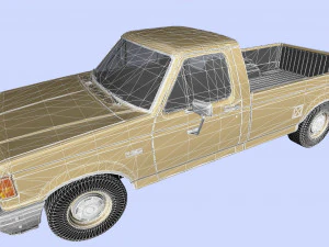 f-150 custom pickup regular cab 1987 3D Model