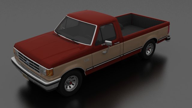 f-150 xlt lariat pickup regular cab Modello 3D .c4d .max .obj .3ds .fbx .stl .blend 