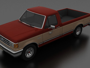 f-150 xlt lariat pickup regular cab 3D Model