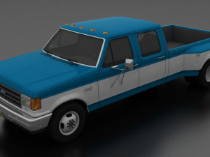 f-350 xl pickup drw crewcab 1987 3D Model