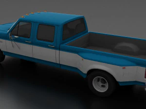f-350 xl pickup drw crewcab 1987 3D Model