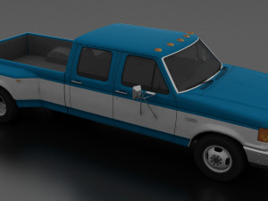 f-350 xl pickup drw crewcab 1987 3D Модель