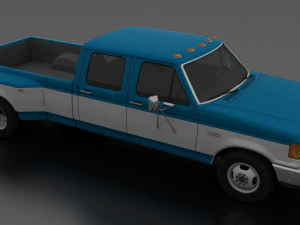 f-350 xl pickup drw crewcab 1987 3D Model