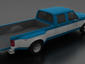 f-350 xl pickup drw crewcab 1987 3D Model