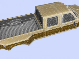 f-350 xl pickup drw crewcab 1987 3D Model