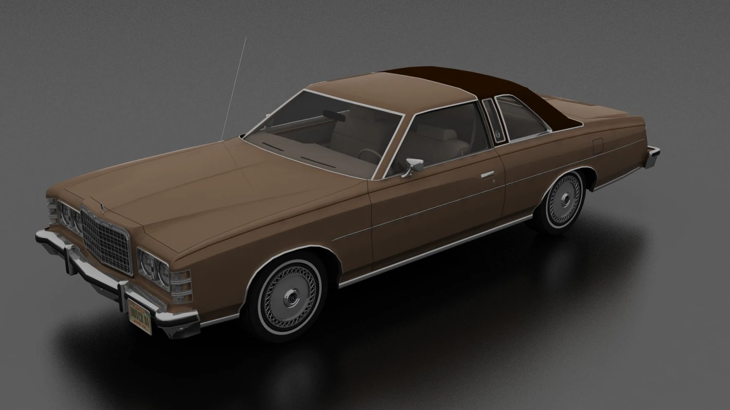 ltd brougham 2dr 1975 3D Model .c4d .max .obj .3ds .fbx .stl .blend 