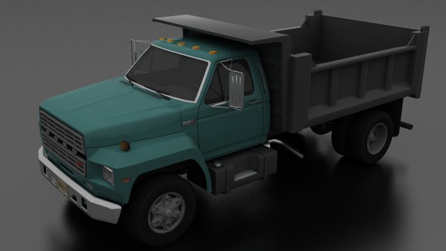 f-800 dump truck 1980 3D मॉडल .c4d .max .obj .3ds .fbx .stl .blend 