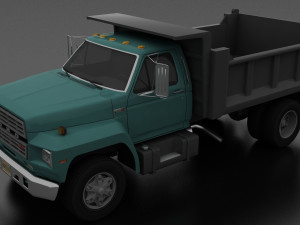 f-800 dump truck 1980 3D मॉडल