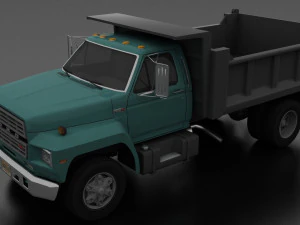 caminh&atilde;o basculante f-800 1980 Modelo 3D