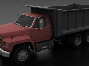 f-800 dump truck tandem axle 1980 3D मॉडल