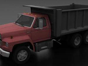 f-800 덤프 트럭 탠덤 액슬 1980 3D 모델