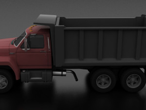 f-800 dump truck tandem axle 1980 3D 模型