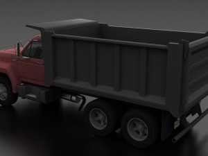 f-800 dump truck tandem axle 1980 3D 模型