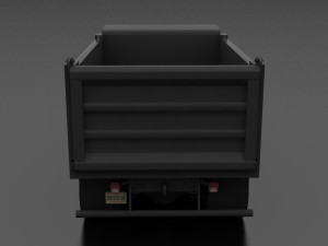 f-800 dump truck tandem axle 1980 3D 模型