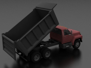 f-800 dump truck tandem axle 1980 3D 模型