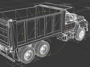 f-800 dump truck tandem axle 1980 3D 模型