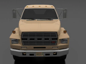 f-800 truck chassis tandem axle 1980 3D Model